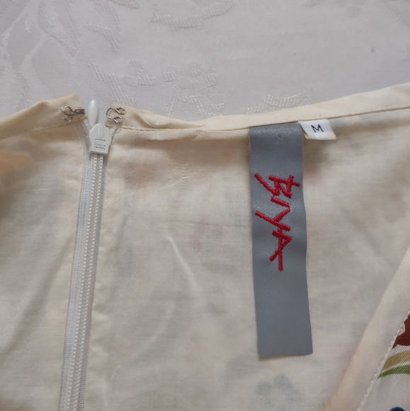 Biya Johnny Was silk vintage floral garden roses layered skirt - Picture 2 of 7